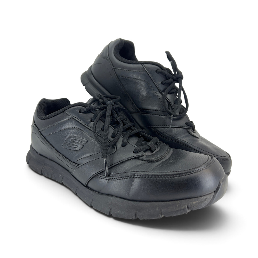 Skechers Nampa Men's Black Slip Resistant Work Sneakers Size 12 Wide